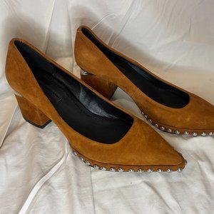 Alexander Wang Brown Suede Simona Cut Out Heels